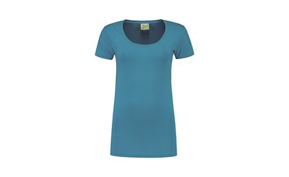 Crewneck dames t-shirt - turquoise
