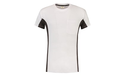Tricorp workwear bi-colour uni t-shirt - wit-donkergrijs
