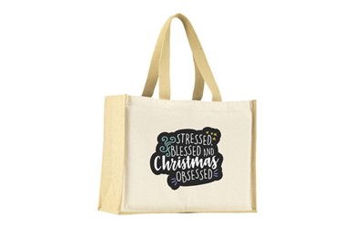 Jute canvas shopper